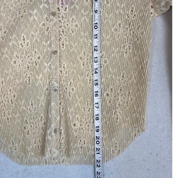 Forte Forte Lace Button Up Blouse  Bell Sleeve SZ L NWT Italian Luxury Designer - Picture 5 of 10